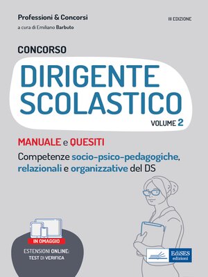 cover image of Concorso DIRIGENTE SCOLASTICO volume 2